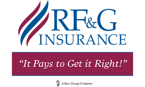 Logo for RF&G Insurance featuring the tagline, "It Pays to Get it Right!"