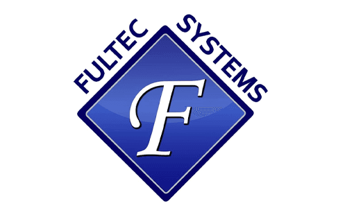 Logo of Fultec Systems featuring a blue diamond shape with the letter "F" and the company name.