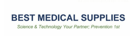 Logo of Best Medical Supplies with the tagline "Science & Technology Your Partner; Prevention 1st."